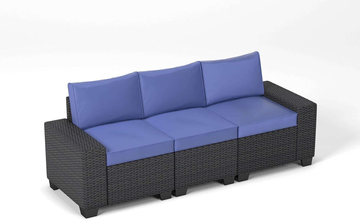 6-Piece Modular Outdoor Sectional Set, PE Rattan, UV/Weatherproof w/Coffee Table