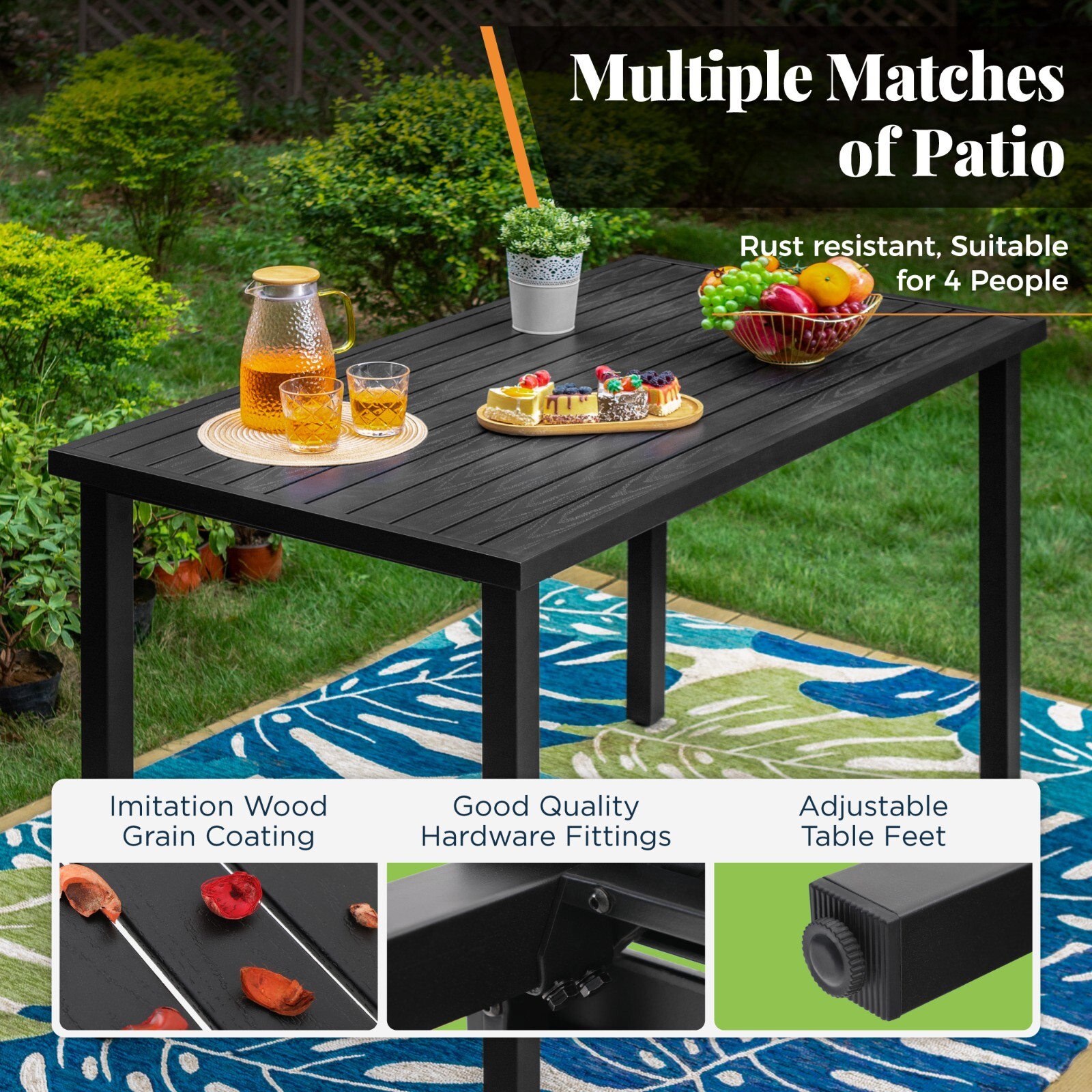 Outdoor Bar Set Patio Bar Table Bar Stool Rattan Barstools Bar Height Table