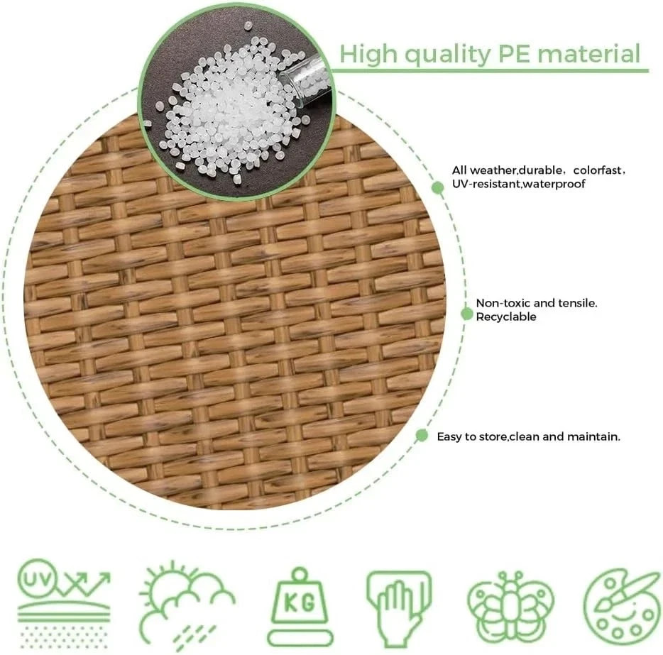 130 Ft Wicker Repair Supplies, Wicker Repair Kit, Plastic Rattan Material for Pa