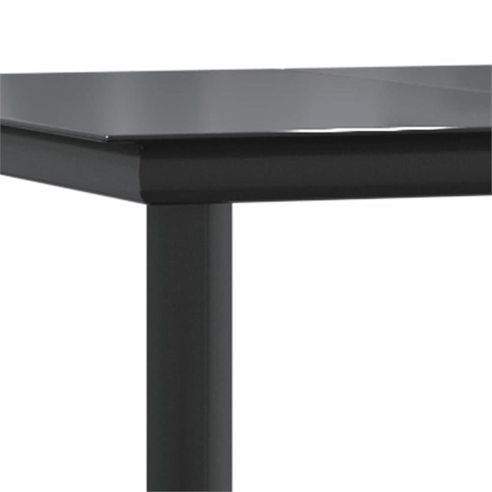 Bowery Hill Contemporary Garden Dining Set in Light Gray/Black