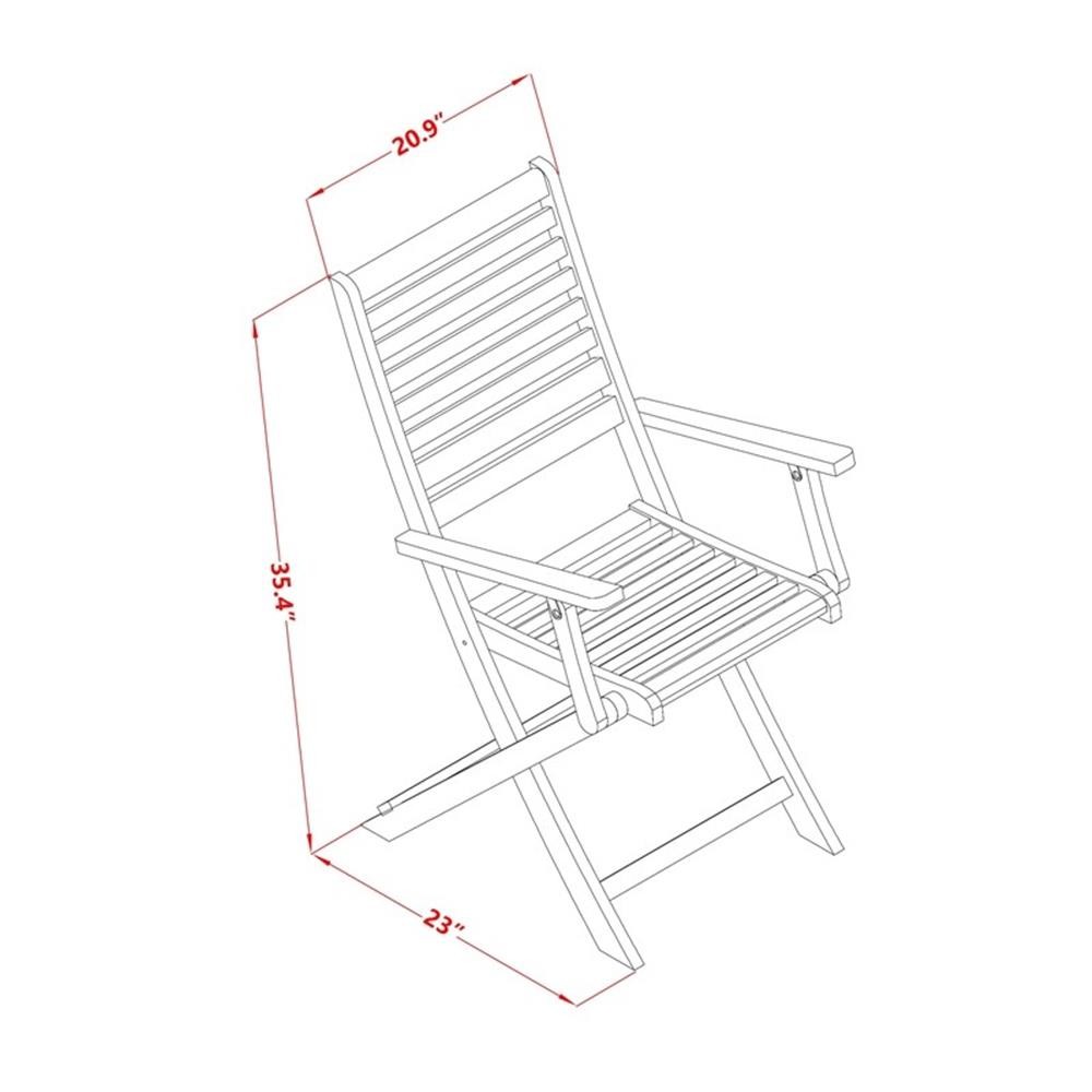 AEBS7CANA – Outdoor Table with 6 Outdoor Patio Armchairs- Natural Oil Finish