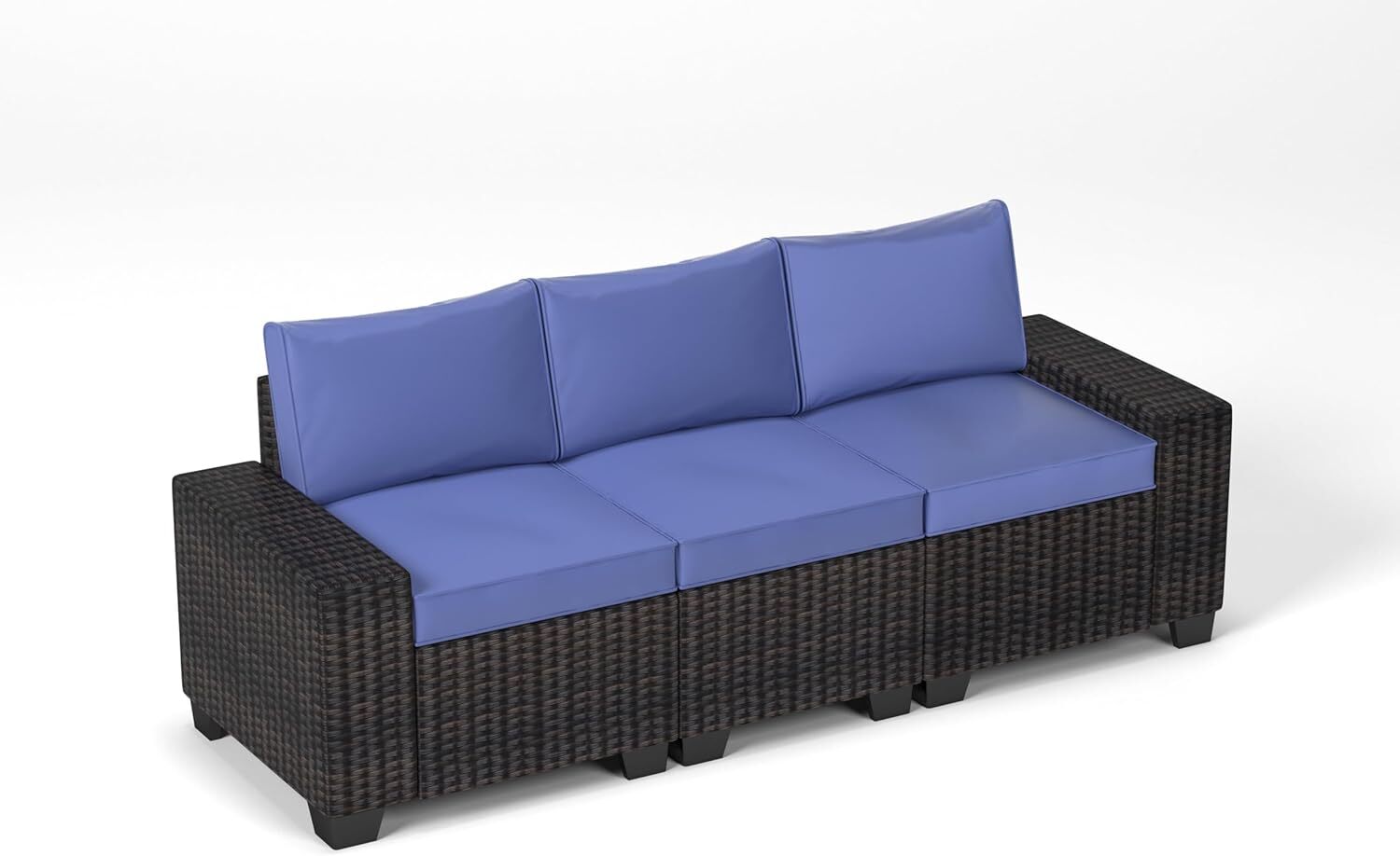 6-Piece Modular Outdoor Sectional Set, PE Rattan, UV/Weatherproof w/Coffee Table