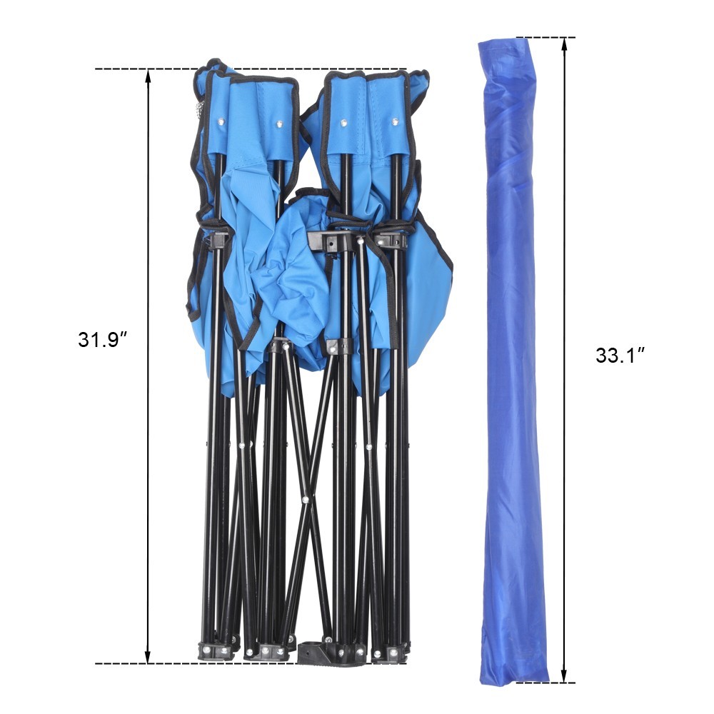 ❄️FREE SHIPPING!❄️2 Foldable Outdoor Chairs & Umbrellas 4 Camping or Tailgating!
