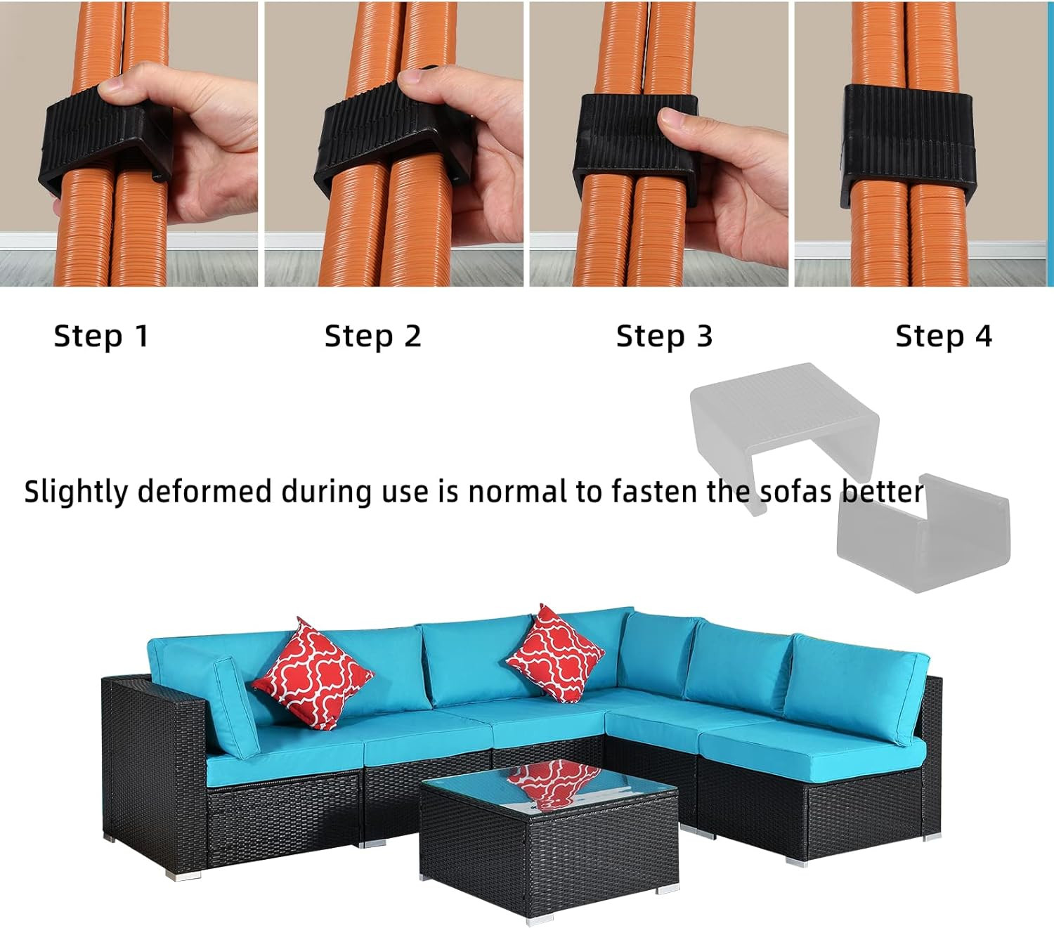 Pack of 10 Outdoor Patio Garden Wicker Rattan Furniture Aligment Sofa Rattan Cha