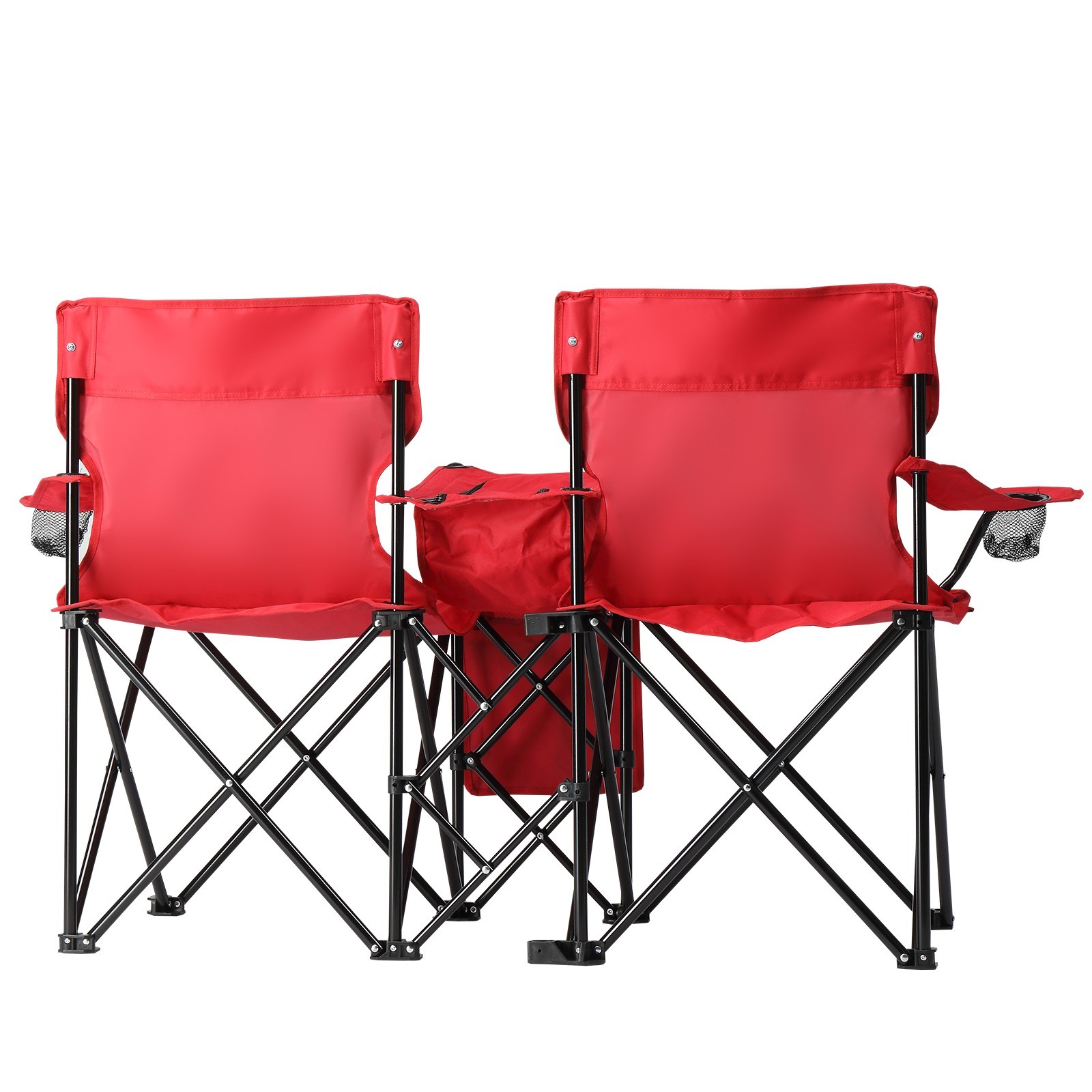❄️FREE SHIPPING!❄️2 Foldable Outdoor Chairs & Umbrellas 4 Camping or Tailgating!