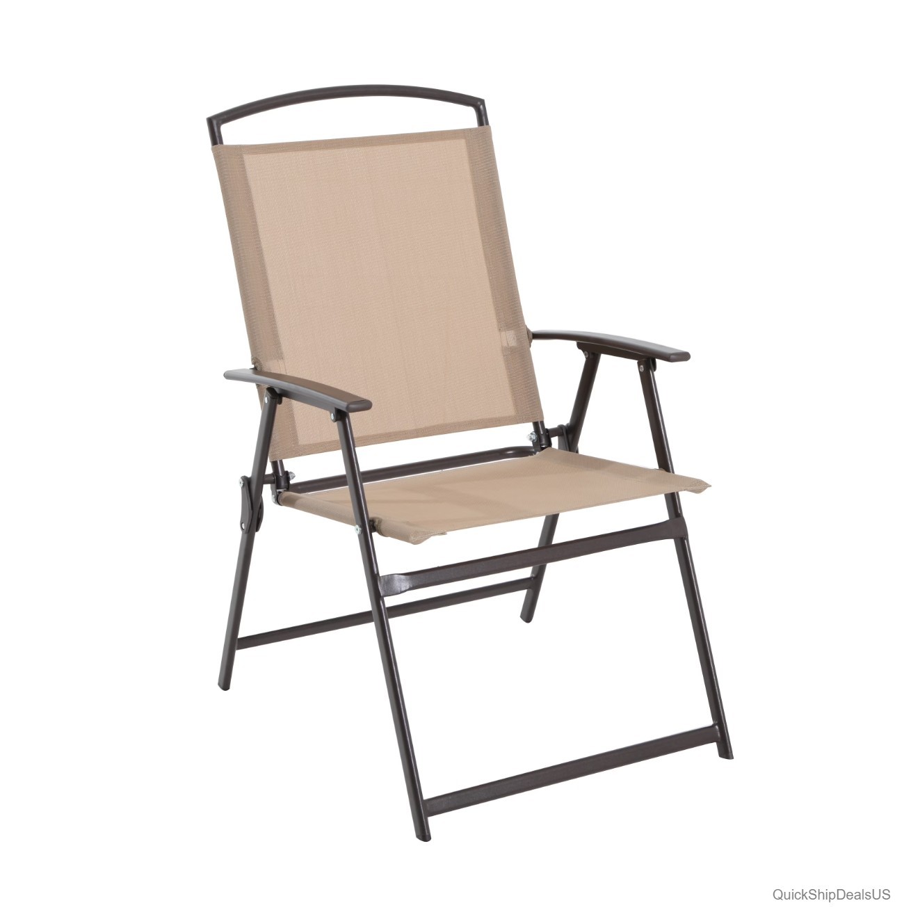 Patio Dining Set 6-Piece Steel Table 4 Chairs Umbrella Tan Outdoor