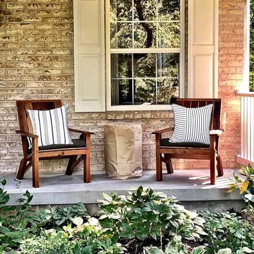 Outdoor Waterproof Pillow Covers 20X20 Set of 4 Black 20″ x 20″ (Pack of 4)