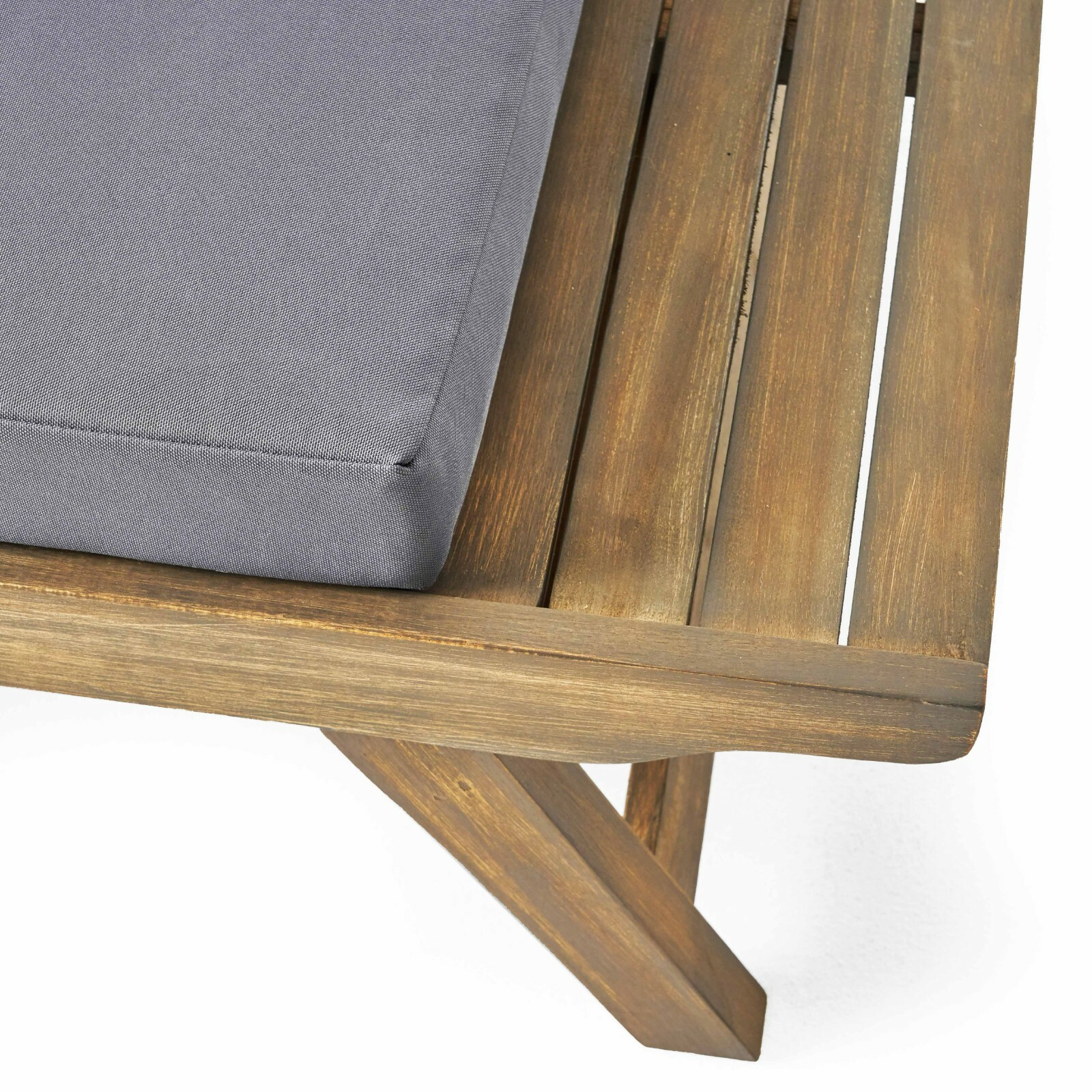 Jennifer Outdoor Acacia Wood 6 Seater Chat Set with Side Table and Coffee Table