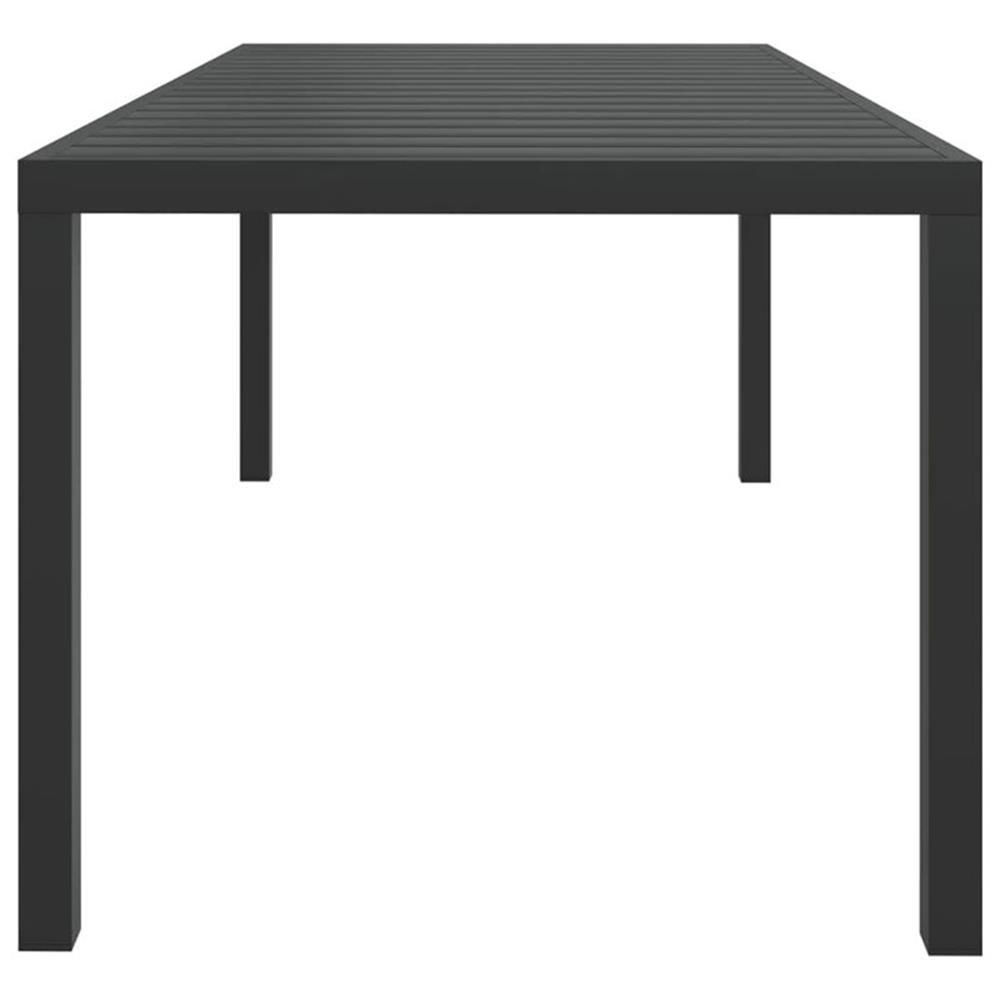 Bowery Hill PE Rattan & Steel Dining Set in Gray/Black/Dark Gray