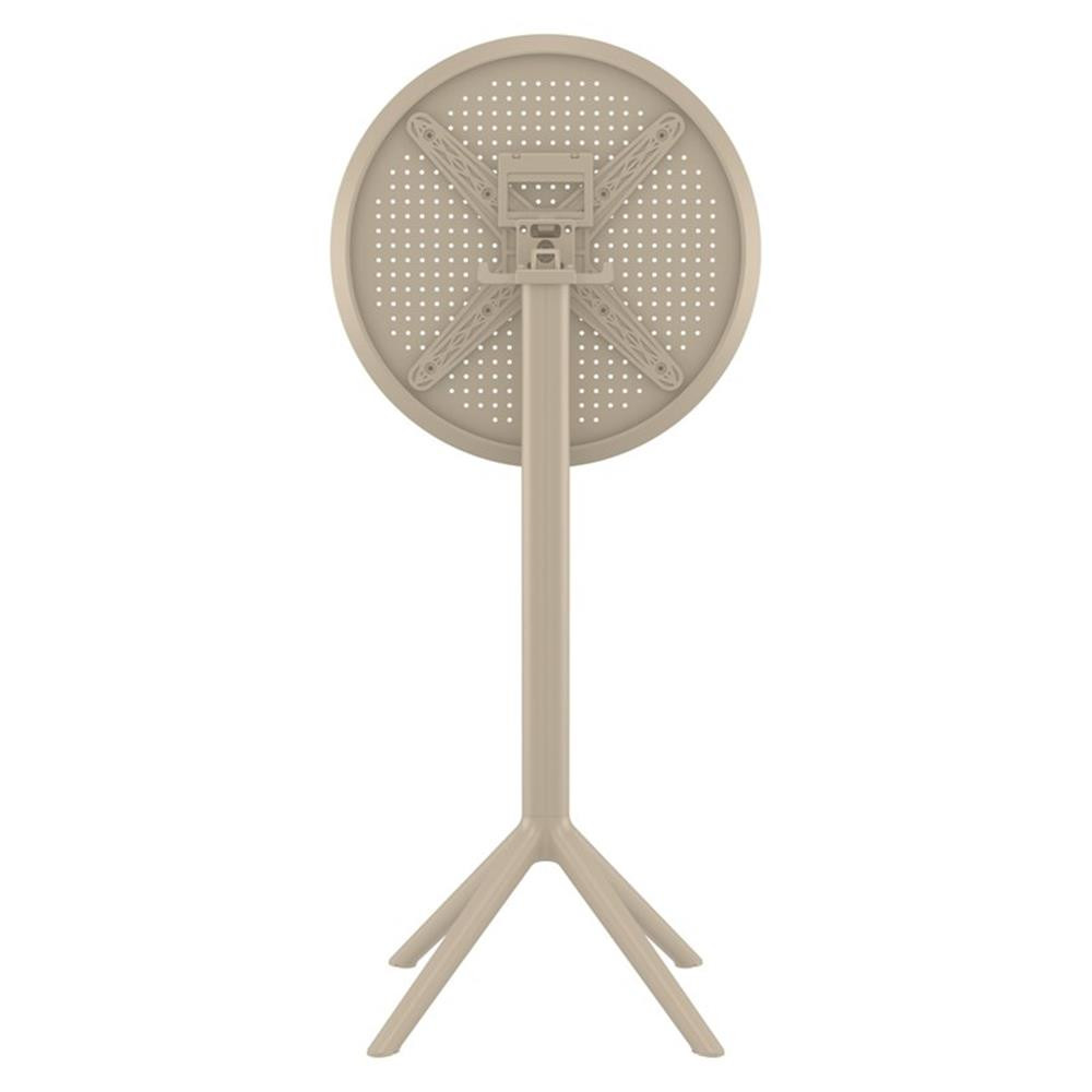 Compamia Sky 24 inch Round Folding Bar Table in Taupe finish