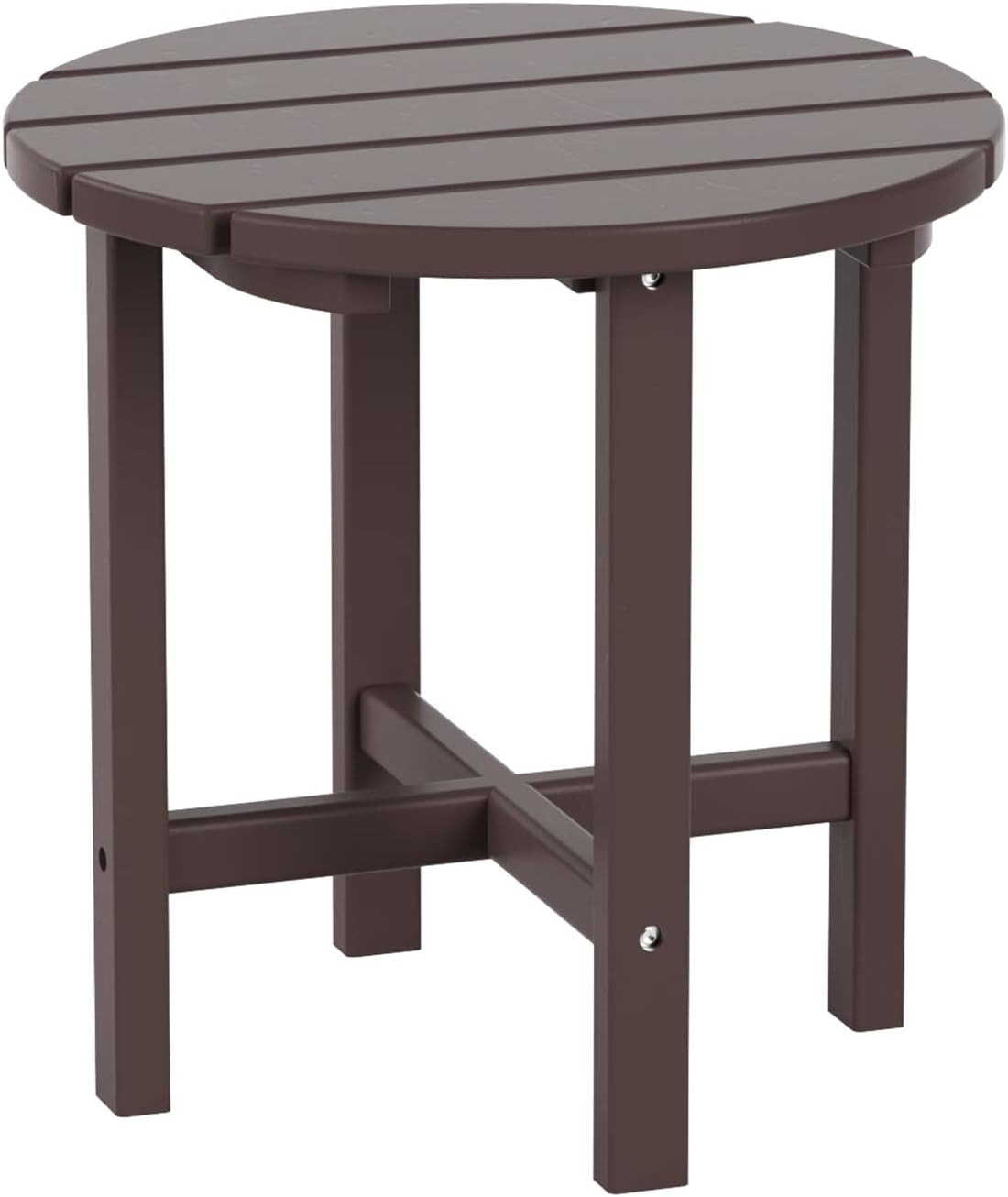 Malibu Malibu Outdoor Patio Porch Rocking Chair with Side Table Set, Dark Brown