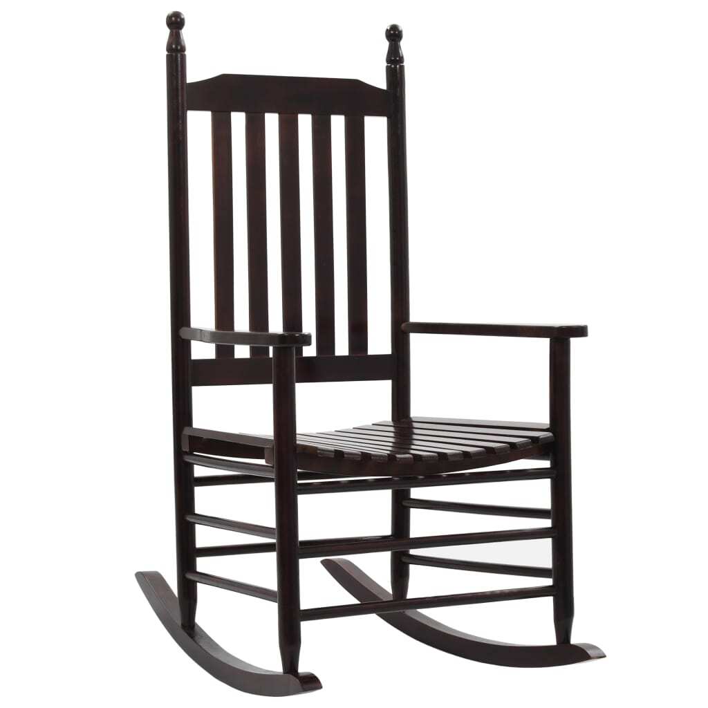 Rocking Chair Outdoor Patio Rocking Chair with Curved Seat Poplar Wood vidaXL
