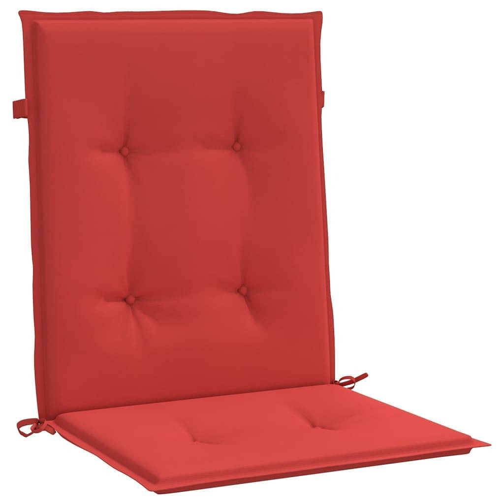 Lowback Chair Cushion Set of 6 Red Oxford fabric (100% polyester)