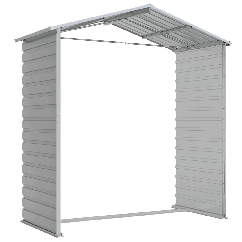 Garden Shed Light gray Galvanized steel 75.2 x 51.2 x 78.0 in