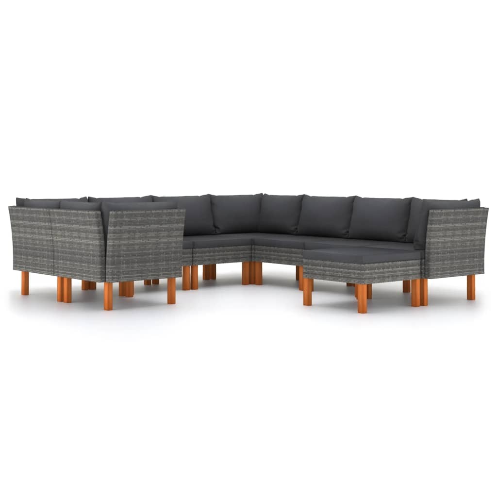 Patio Lounge Set 8 Piece Sectional Sofa with Cushions Solid Wood Pine vidaXL