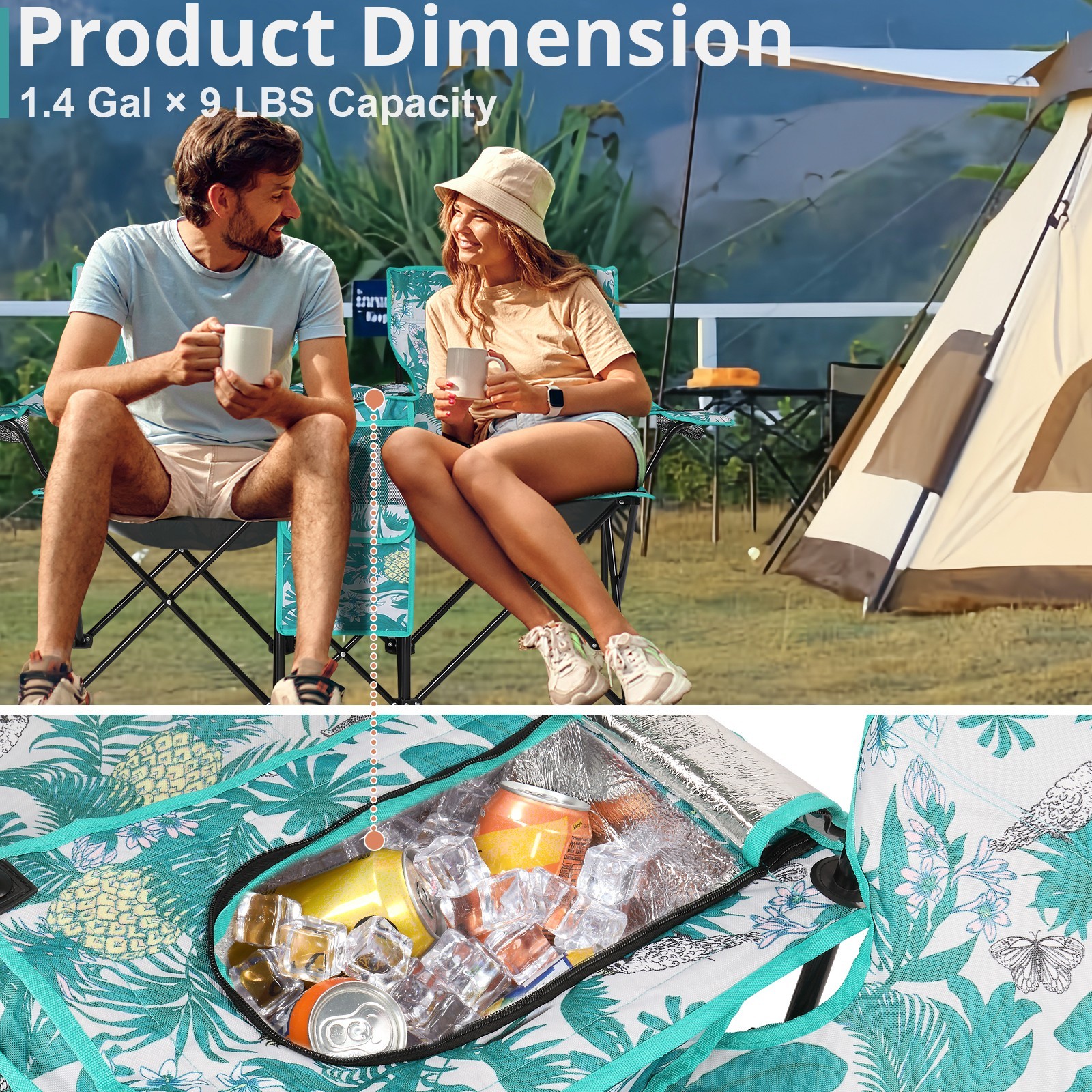 ❄️FREE SHIPPING!❄️2 Foldable Outdoor Chairs & Umbrellas 4 Camping or Tailgating!