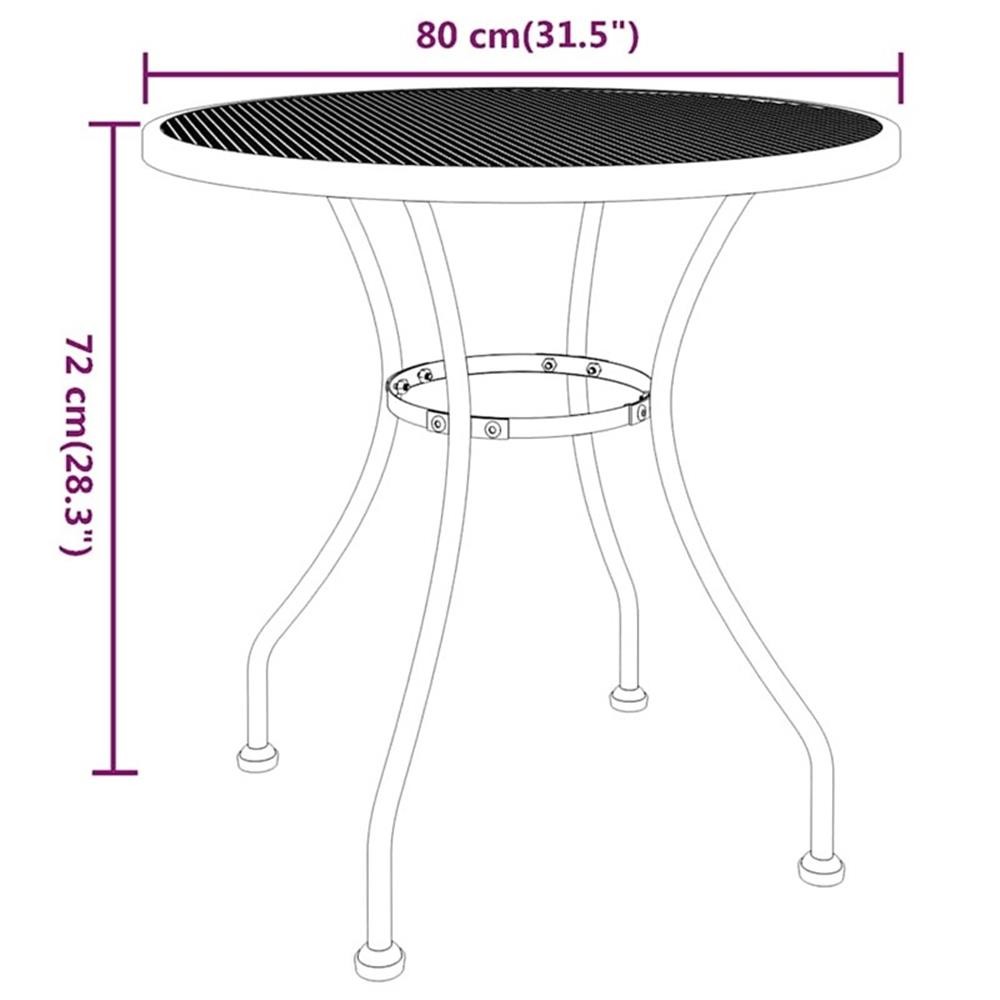 Bowery Hill Contemporary Garden Dining Set in Anthracite/Gray