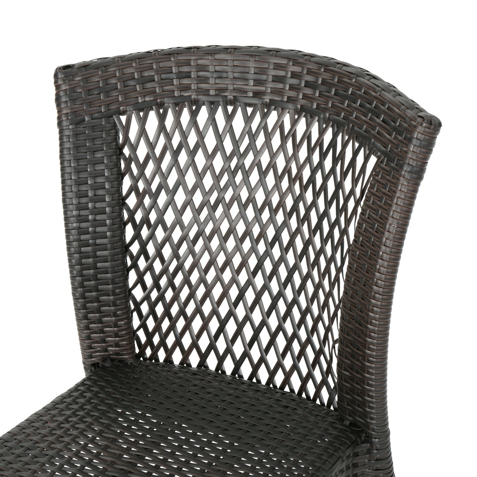 Dana Point Outdoor Patio Furniture Brown Wicker Chairs (Set of 2)