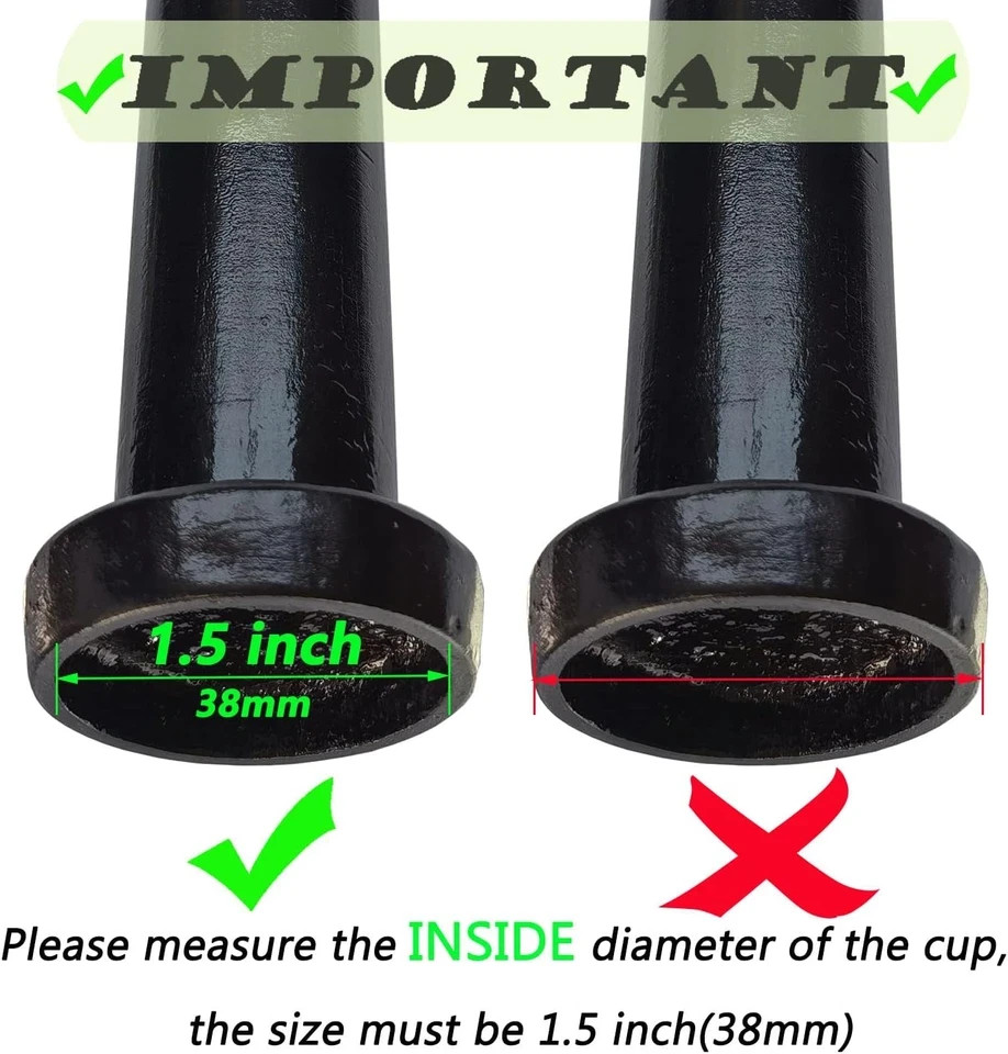 36 Pcs 1-1/2 Inch Wrought Iron Patio Furniture Feet Glides Cups for Metal Chairs