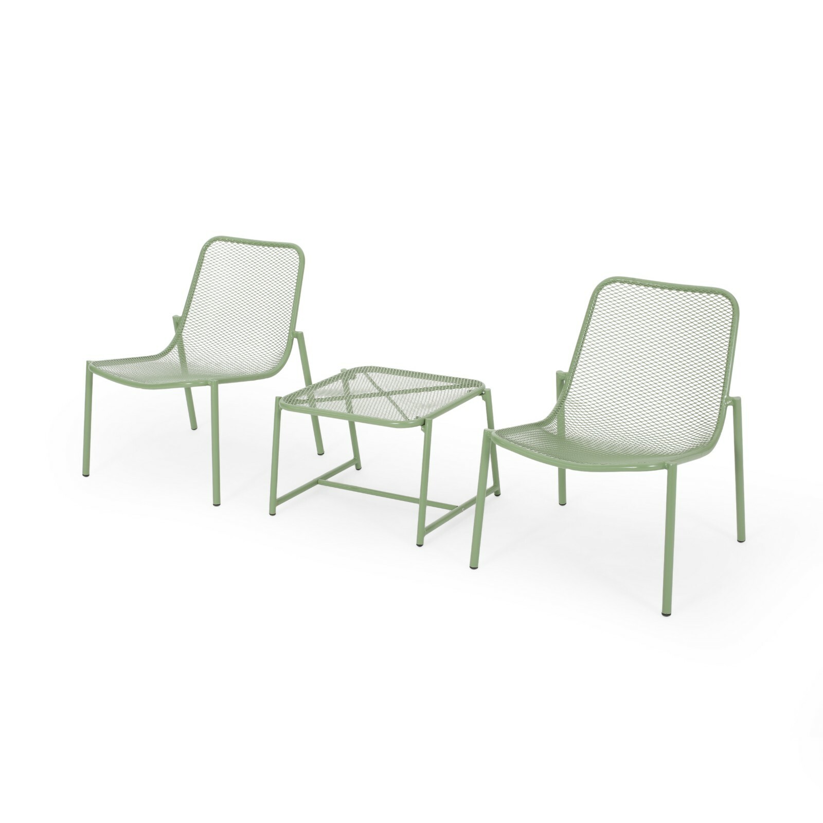 Outdoor Modern Iron Mesh 2 Seater Chat Set