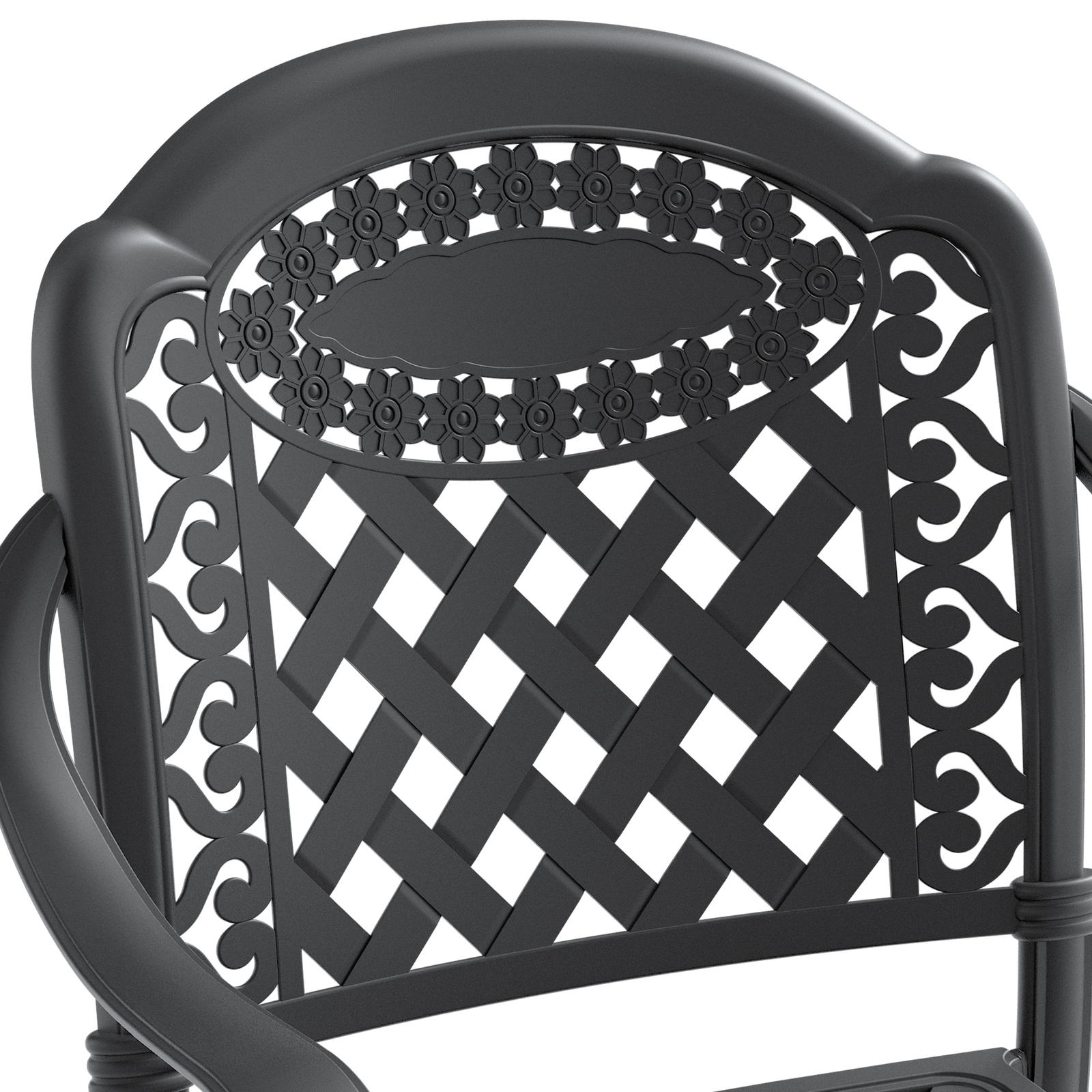 3Pieces Outdoor Dining Set Patio Bistro Set 40in Round Table Set W/Umbrella Hole