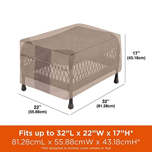 2904 Monterey Patio Ottoman/Side Table Outdoor Furniture Cover (32 L x 22 D x