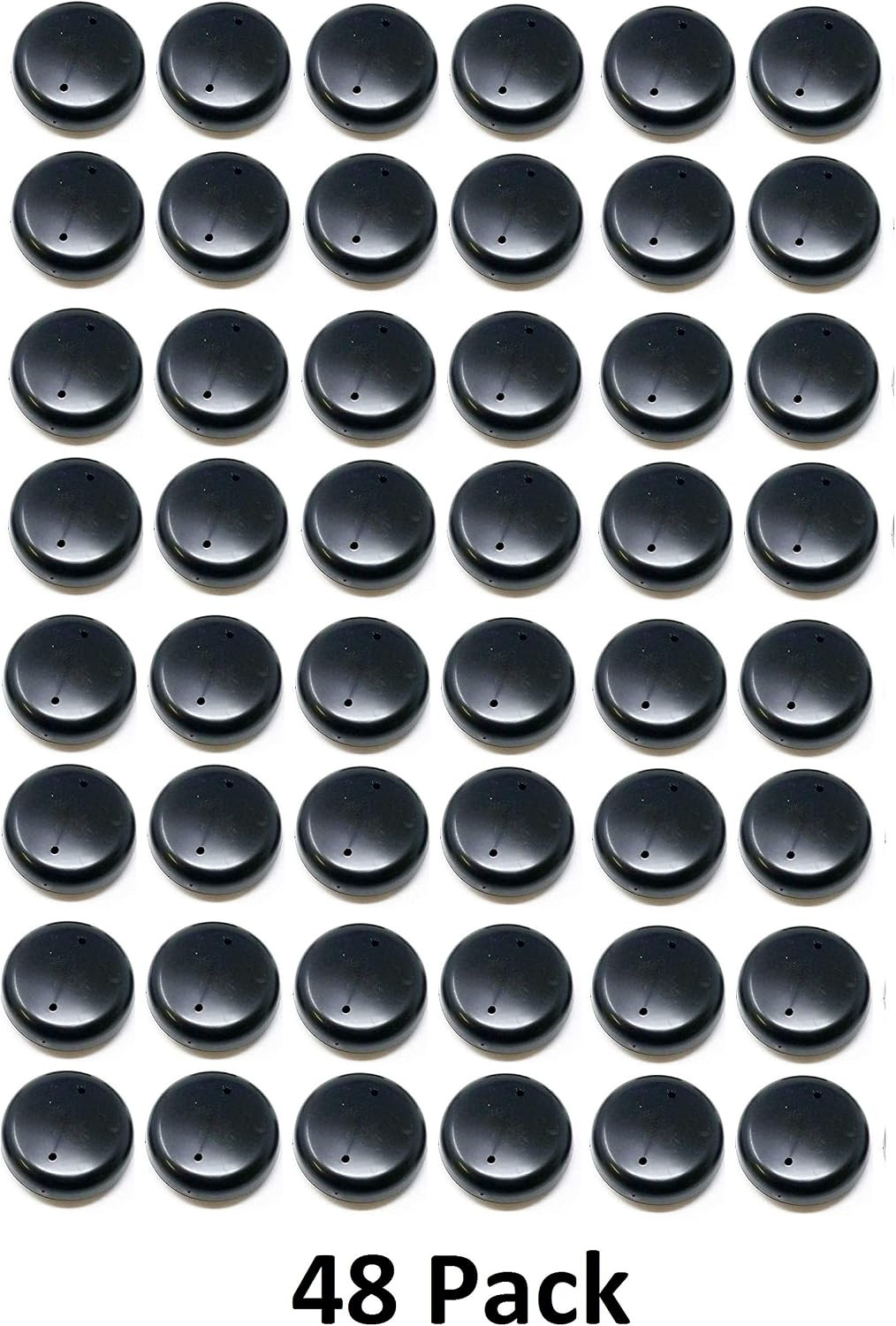 Plastic 1.5-Inch Wrought Iron Patio Furniture Glide Caps (48, Black)