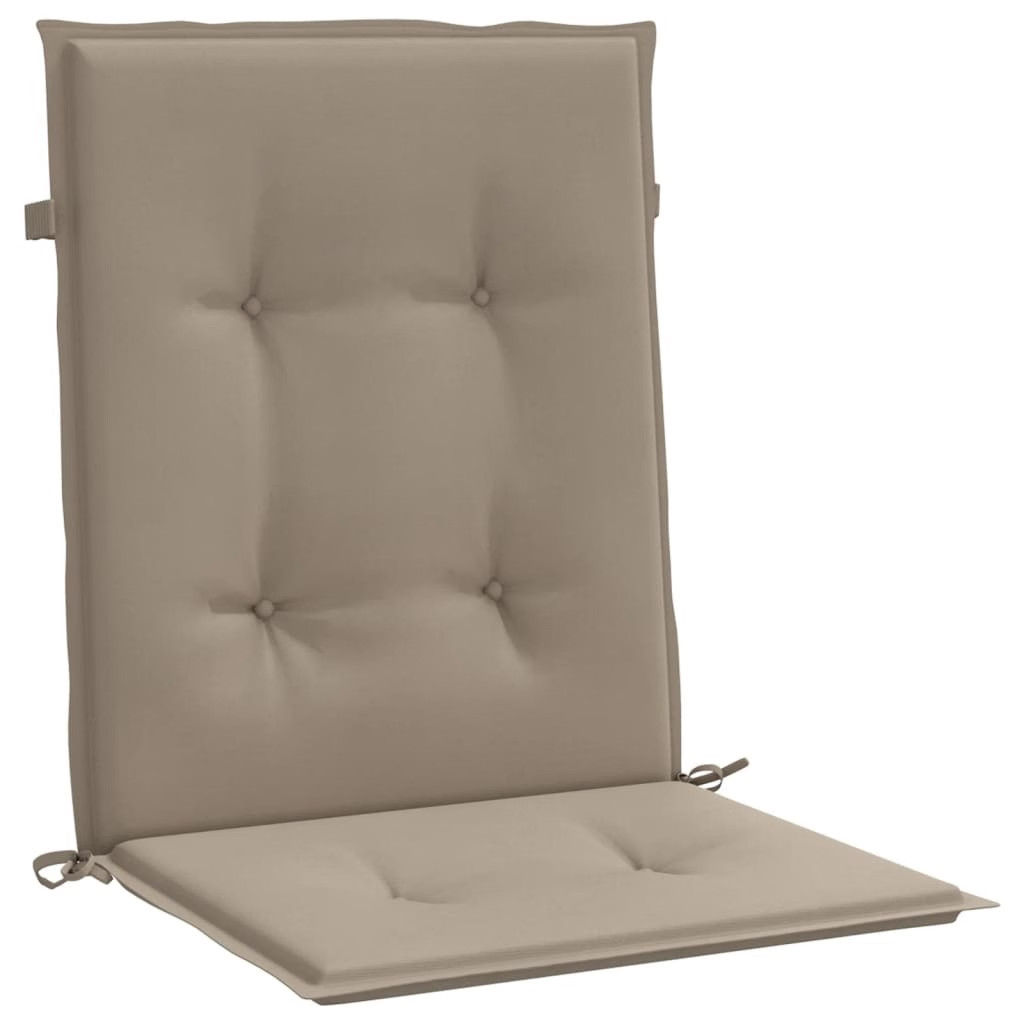 Garden Lowback Chair Cushions 2 pcs Taupe 39.4″x19.7″x1.2″ Oxford Fabric