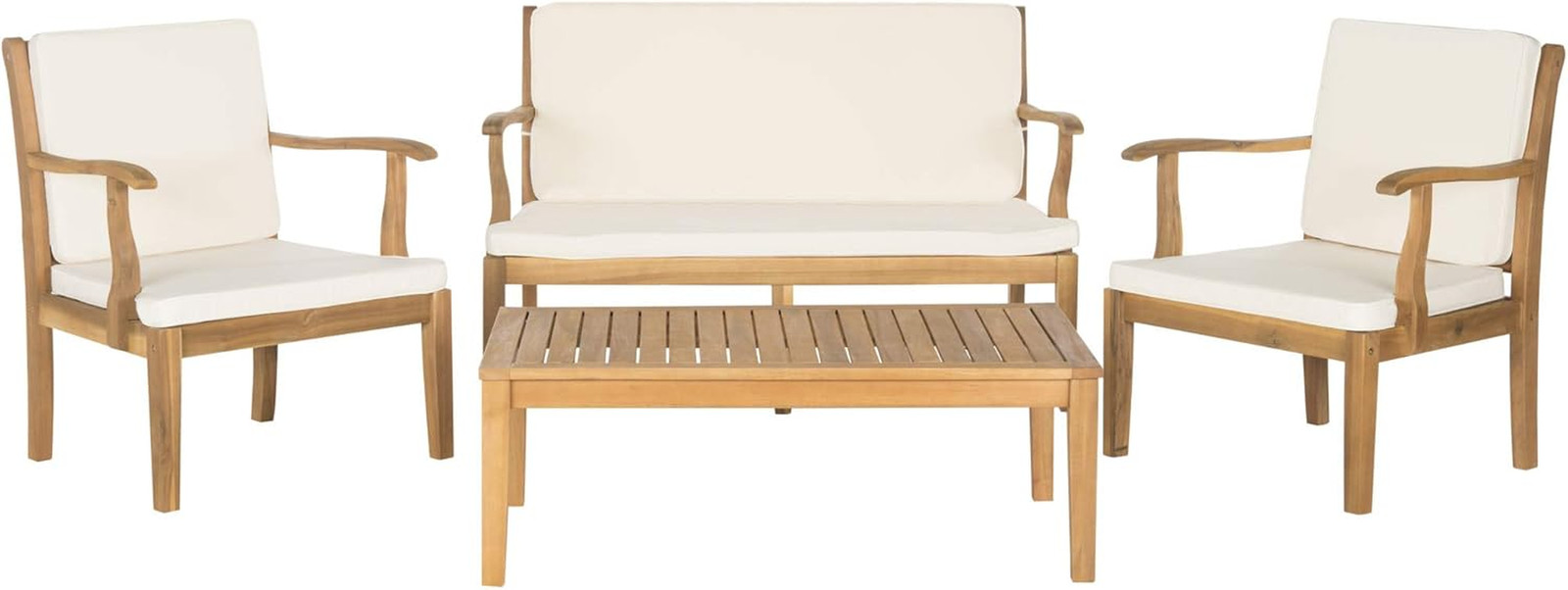 Bradbury 4-Piece Outdoor Living Set in Natural/Beige – Stylish & Comfortable