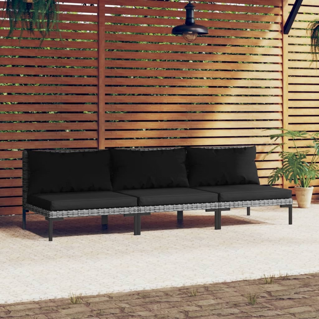 Garden Sofa Dark Grey Powder-coated steel Standard Garden Sofa