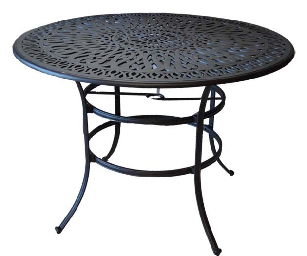 Outdoor bar table with ice-bucket insert pool side Elisabeth patio cast aluminum