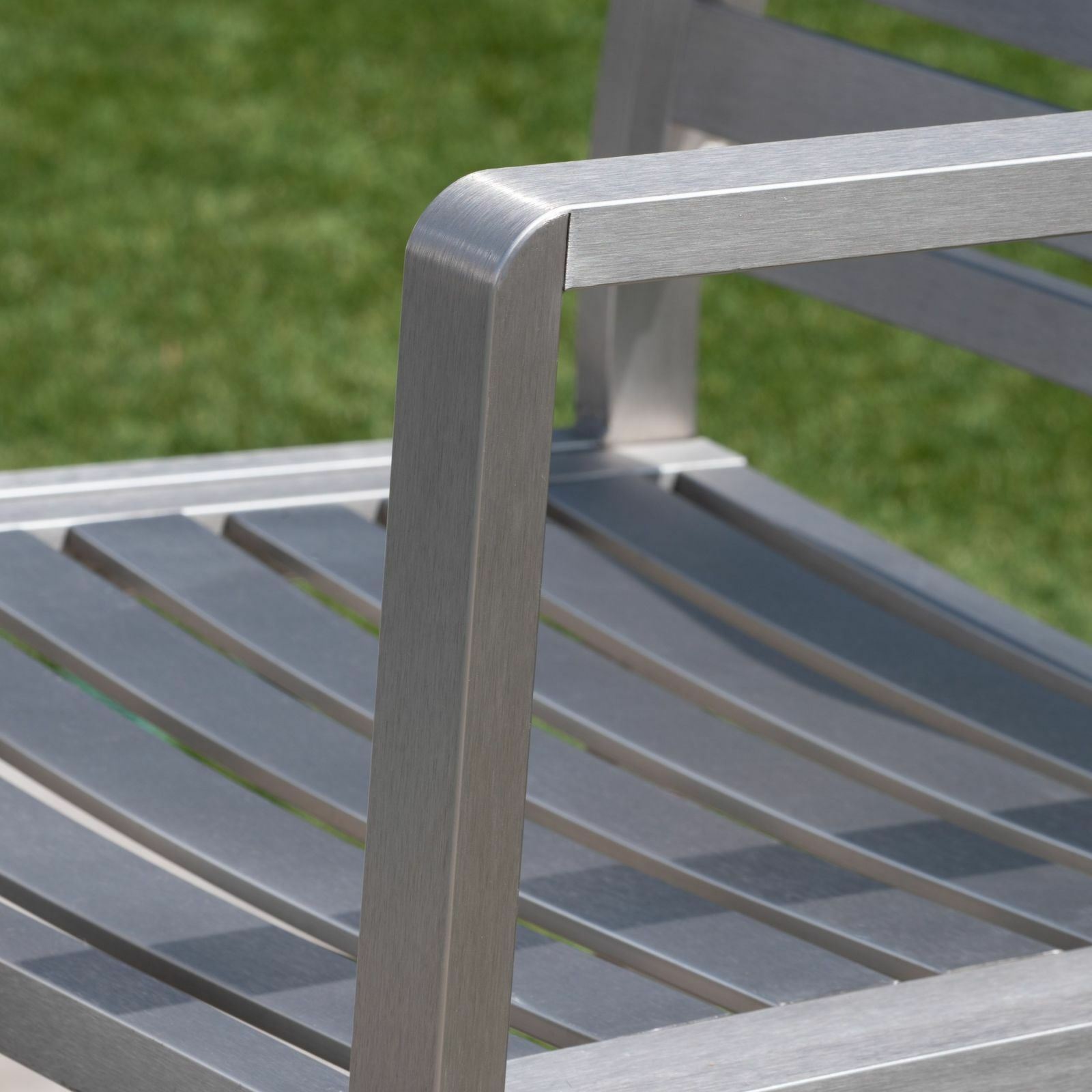 Tracy Outdoor 5 Piece Silver Rust-Proof Aluminum Bar Set with Grey Wicker Top Ba