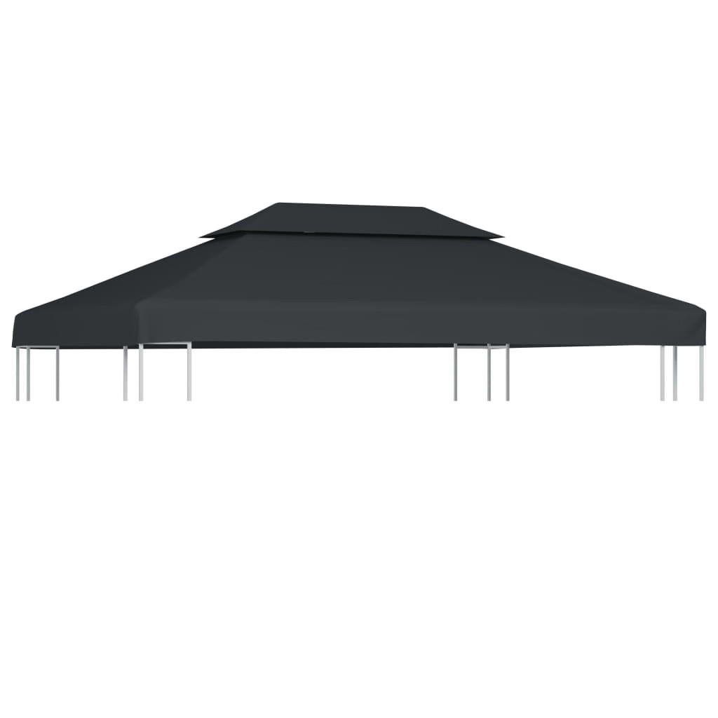 2-Tier Gazebo Top Cover 1 oz/ft² 13.1’x9.8′ Anthracite