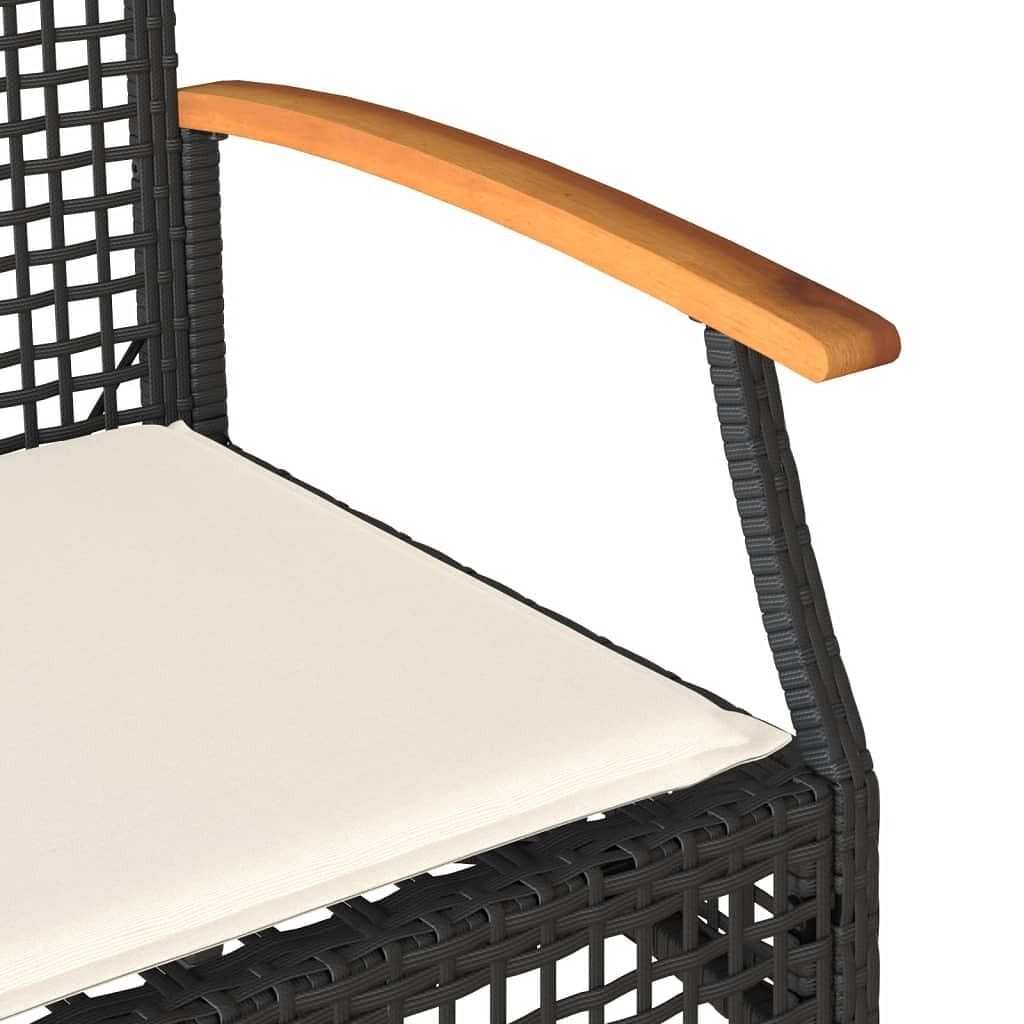 vidaXL Garden Bench Black and brown