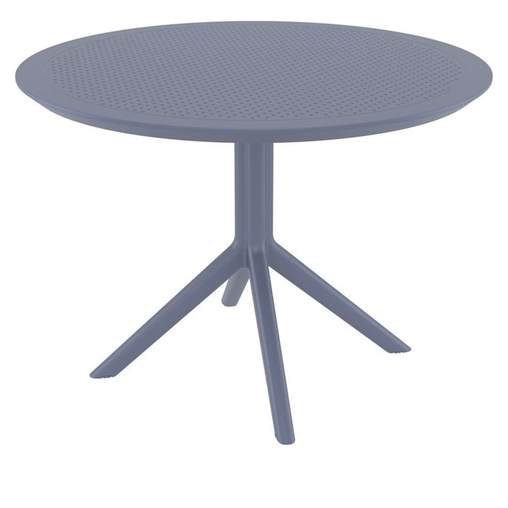 Compamia Sky 42 inch Round Dining Table Dark Gray