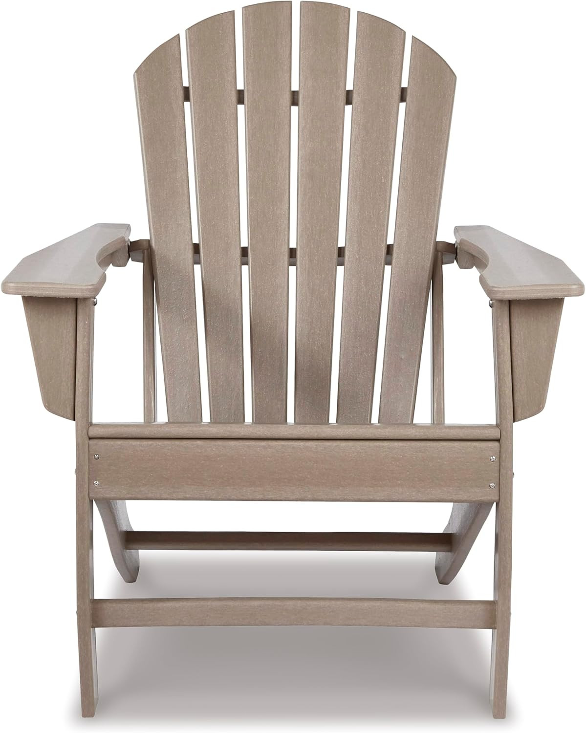 Sundown Treasure Outdoor Patio HDPE Adirondack Chair, Light Brown