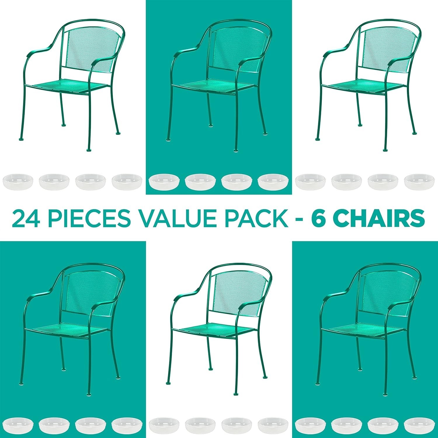 Durable 24 Pack White Furniture Feet Caps 1.5” – Perfect for Patio & Garden