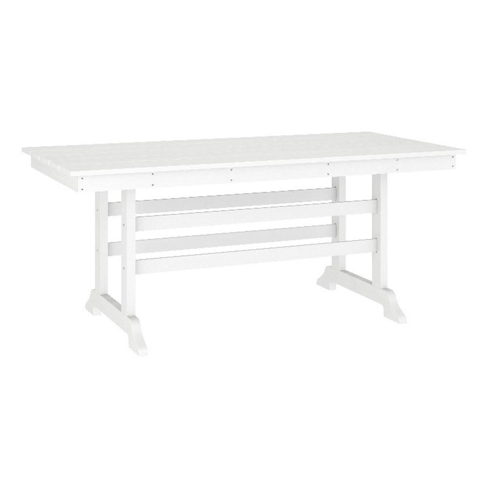 Commercial Grade Indoor-Outdoor 72″ Rectangle Adirondack Style Table in Black