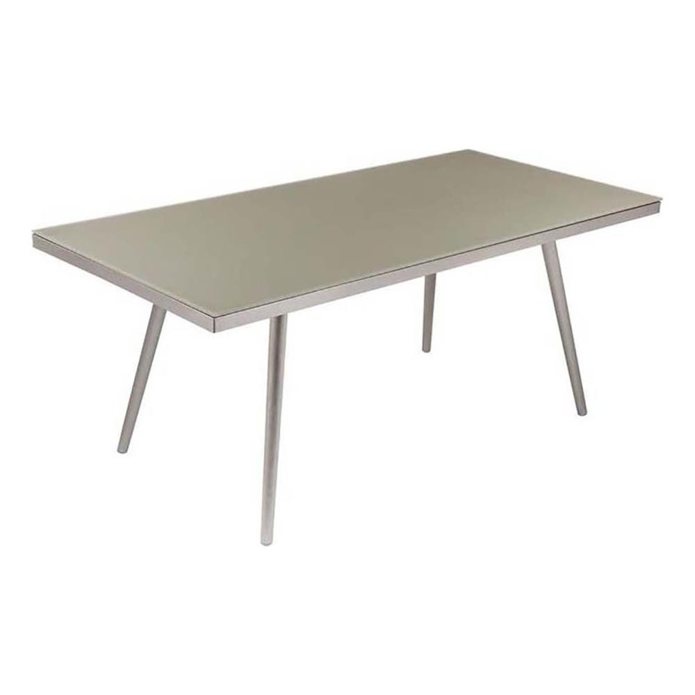 Pemberly Row Contemporary 30″ Aluminum Dining Table in Slate Gray