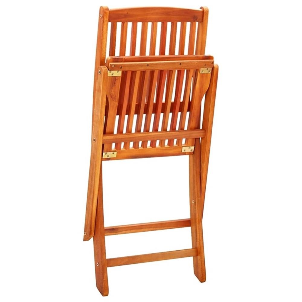 Bowery Hill Wooden Solid Eucalyptus Wood Compact Outdoor Dining Set in Brown