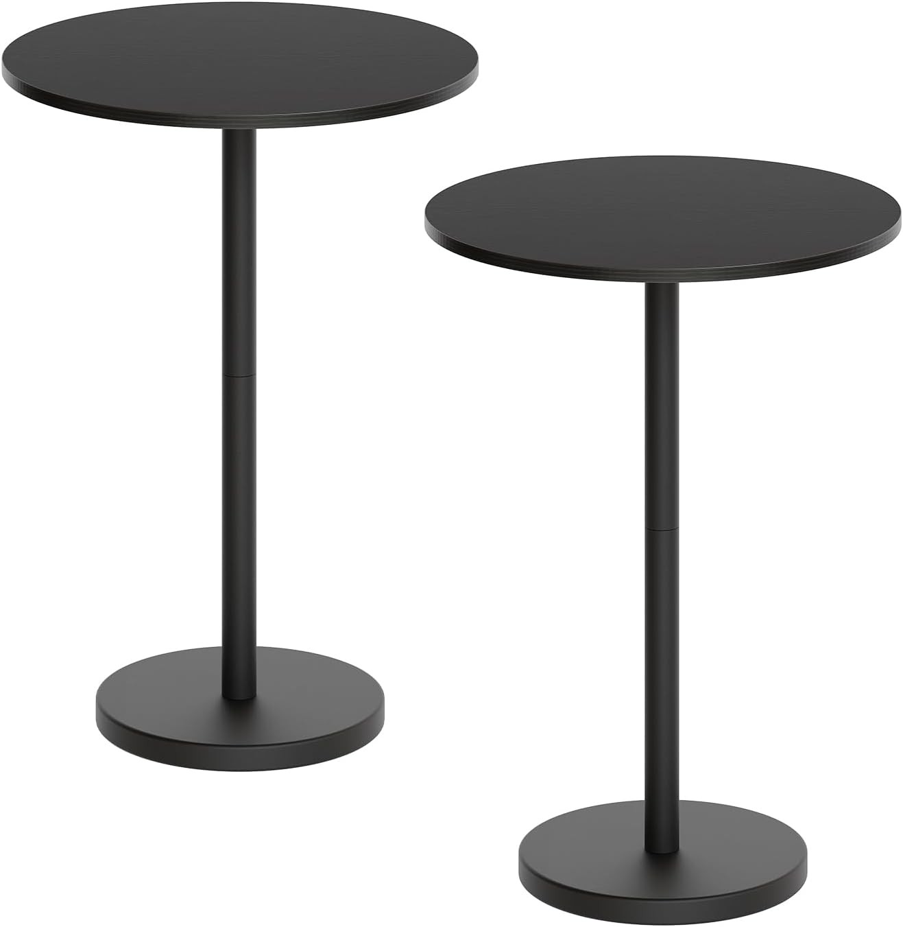 Bar Table, Round Bar Table Set of 2, Counter Height Table, Pub