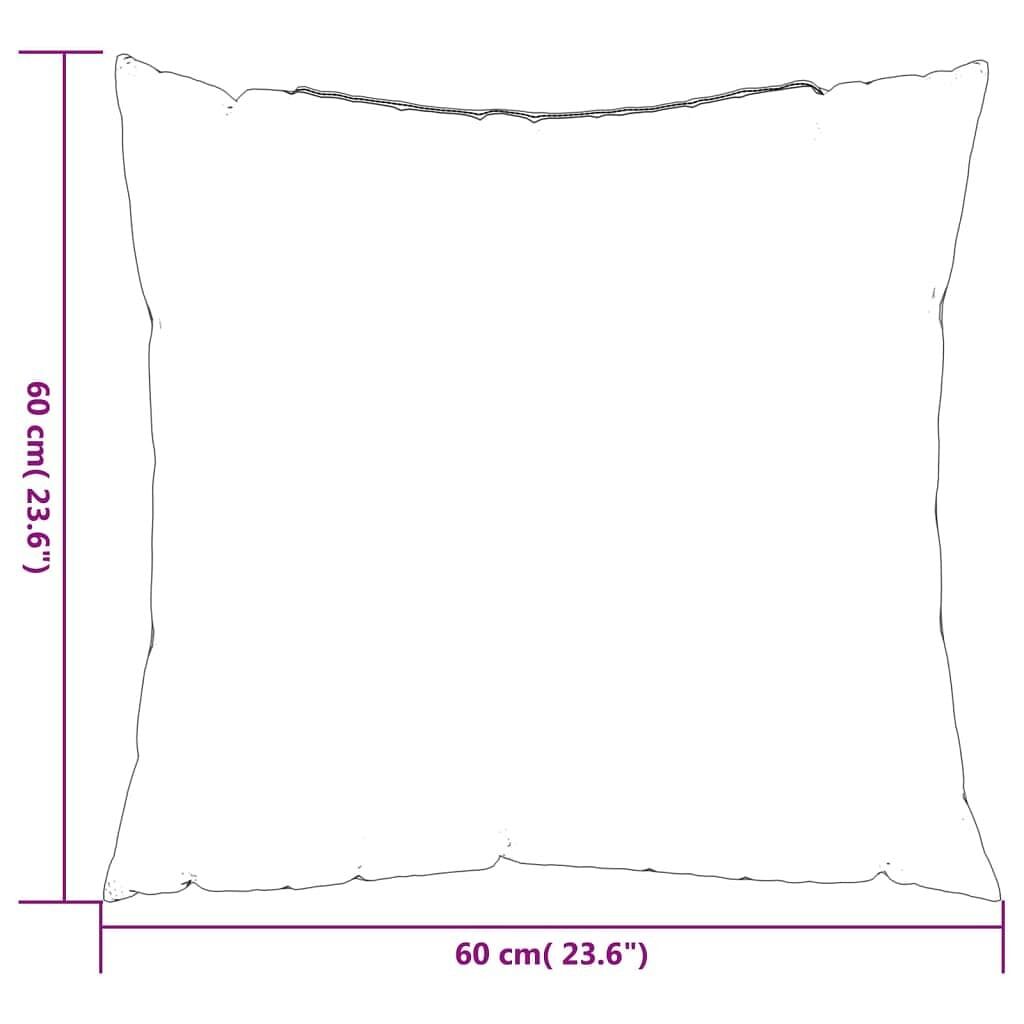 Sofa Cushion Set of 4 Beige Polyester Large Water-Resistant