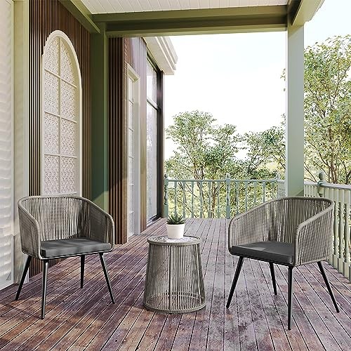 EAST OAK CS22003 PATIO FURNITURE SET – LIGHT GRAY & DARK GRAY