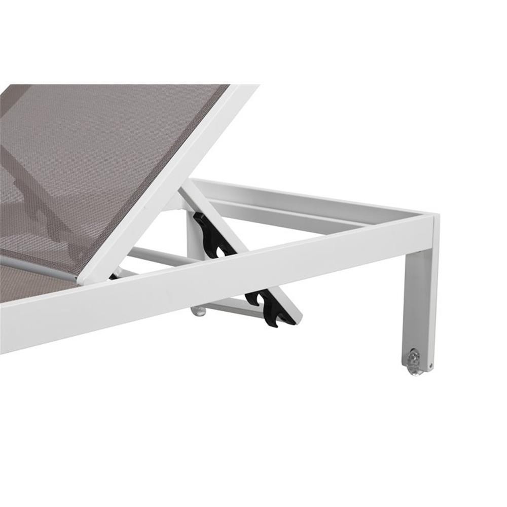 Pemberly Row 13-piece Modern Aluminum Patio Dining Set in White/Gray
