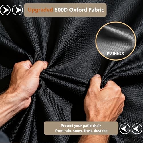 Outdoor Bar Covers Waterproof, Tall Bar Height 60″L x 30″D x 40″H 600D Black