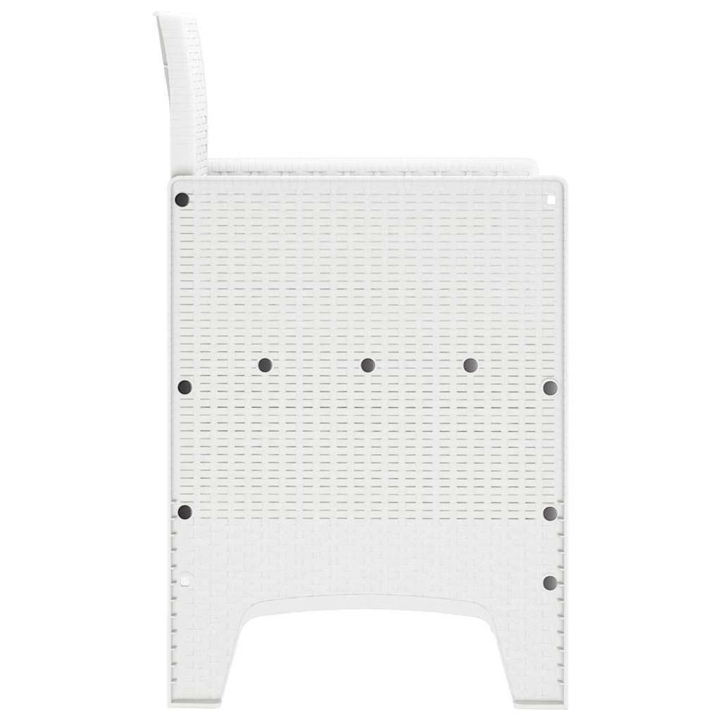 Garden Chair 2 pcs White Polypropylene