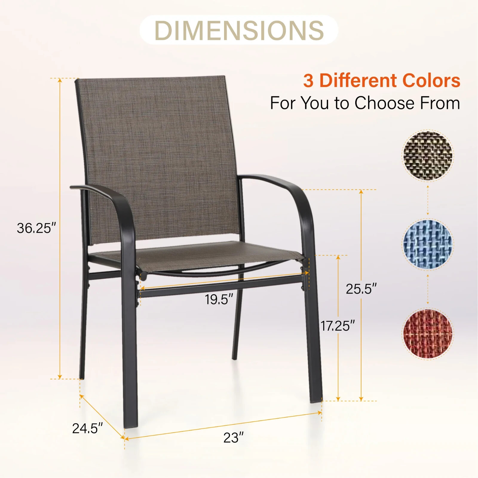 7 Piece Outdoor Patio Dining Set Fixed Chairs & Rectangle Table w/Umbrella Hole
