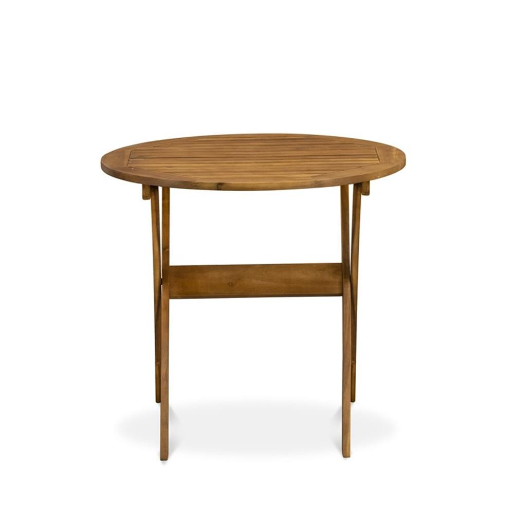Pemberly Row – Dining Table and 2 Foldable Side Chairs – Natural Oil Finish
