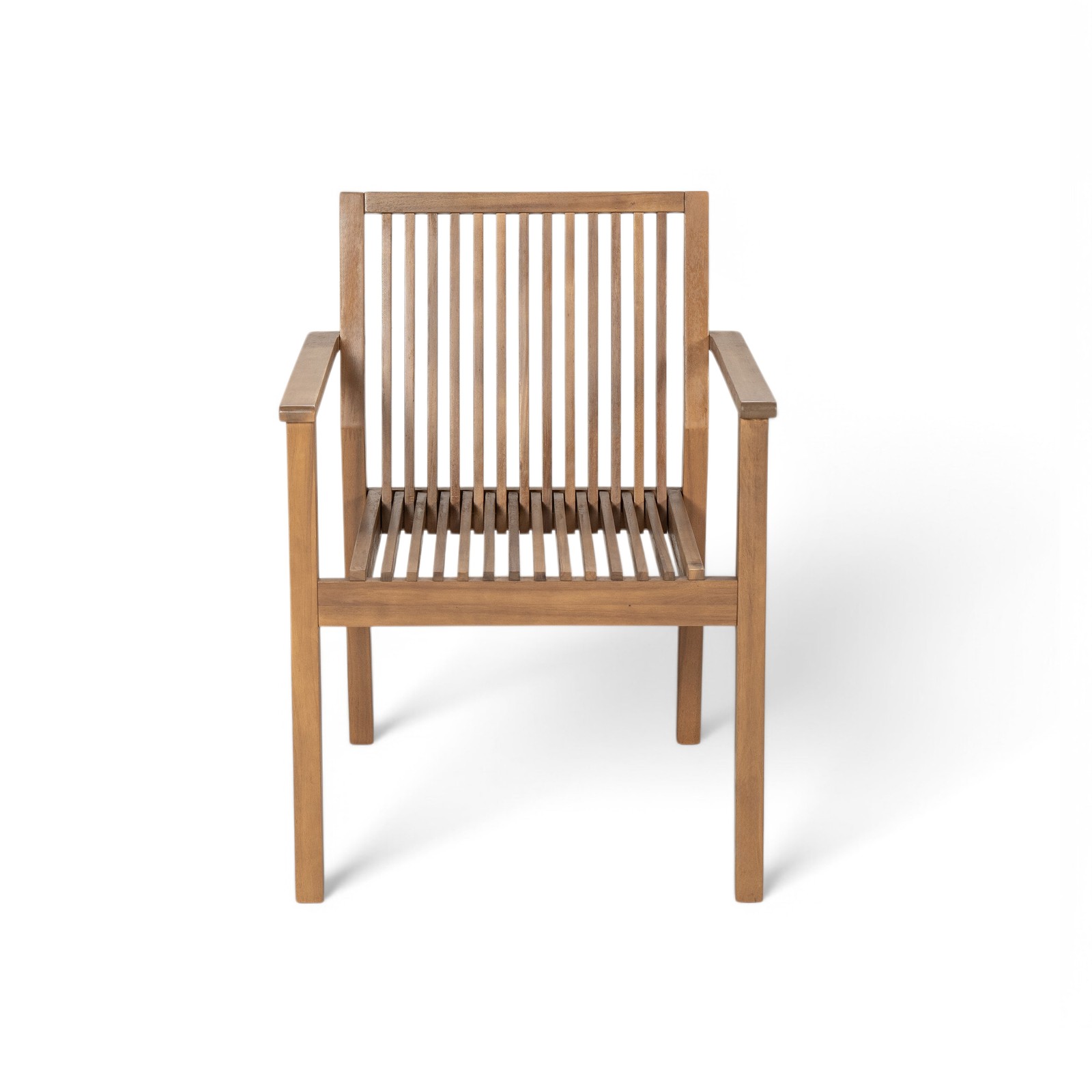 5 Pieces Acacia Wood Outdoor Dining Furniture Set 69in Table +4 Chairs Deck Yard