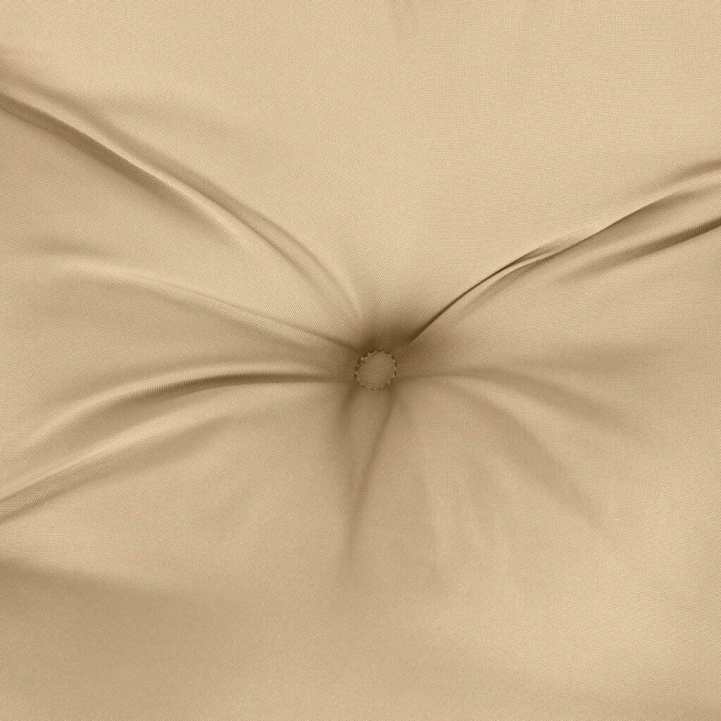 Lowback Chair Cushions 2 pcs Melange Beige 39.4″x19.7″x2.8″ Fabric